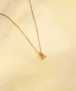 Astrid & Miyu Best Sellers A Initial Pendant Necklace In Gold With A