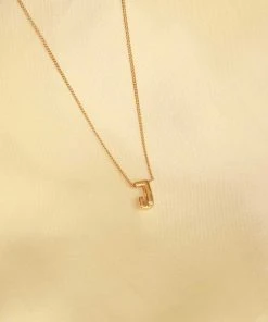 Astrid & Miyu Pendant Necklaces J Initial Pendant Necklace In Gold With J