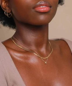 Astrid & Miyu Pendant Necklaces M Initial Pendant Necklace In Gold With M 10 Astrid & Miyu Pendant Necklaces M Initial Pendant Necklace In Gold With M