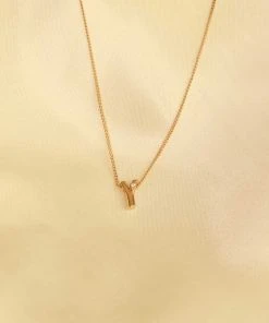 Astrid & Miyu Pendant Necklaces Y Initial Pendant Necklace In Gold With Y 7 Astrid & Miyu Pendant Necklaces Y Initial Pendant Necklace In Gold With Y
