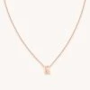Astrid & Miyu Pendant Necklaces G Initial Pendant Necklace In Rose Gold With G