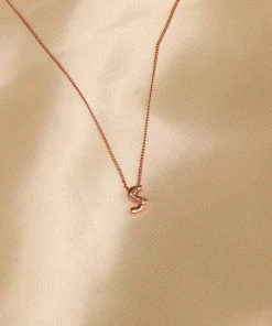 Astrid & Miyu Pendant Necklaces S Initial Pendant Necklace In Rose Gold With S 7 Astrid & Miyu Pendant Necklaces S Initial Pendant Necklace In Rose Gold With S