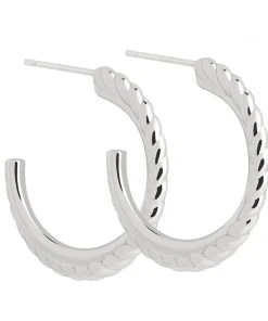 Astridandmiyu Sale Interlocked Band Hoops In Silver