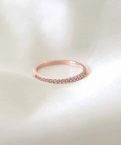 Astrid & Miyu Iridescent Crystal Ring In Rose Gold Rings 7 Astrid & Miyu Iridescent Crystal Ring In Rose Gold Rings