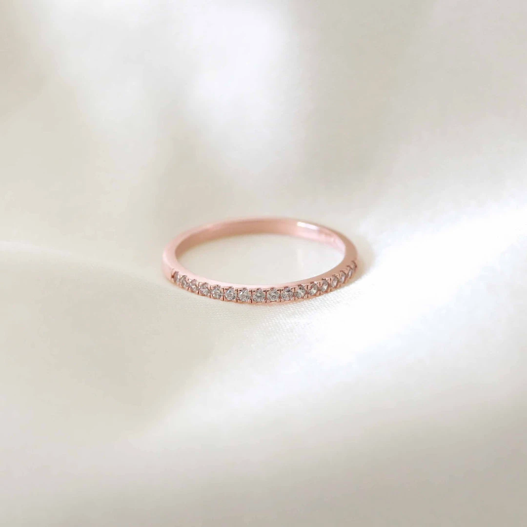 Astrid & Miyu Iridescent Crystal Ring In Rose Gold Rings 5 Astrid & Miyu Iridescent Crystal Ring In Rose Gold Rings