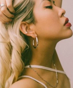 Astridandmiyu Essential Large Hoops In Silver Sale