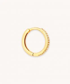 Astrid & Miyu Best Sellers Jewelled Hoop 11.5mm In Gold