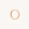 Astrid & Miyu Jewelled Hoop 11.5mm In Rose Gold Earrings 2 Astrid & Miyu Jewelled Hoop 11.5mm In Rose Gold Earrings
