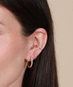 Astrid & Miyu Best Sellers Jewelled Hoop 11.5mm In Gold