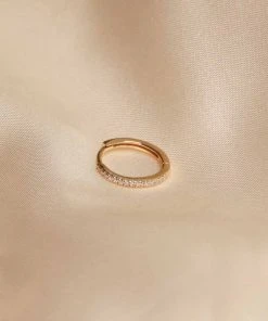 Astrid & Miyu Best Sellers Jewelled Hoop 11.5mm In Gold