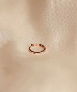 Astrid & Miyu Jewelled Hoop 11.5mm In Rose Gold Earrings