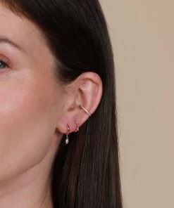 Astrid & Miyu Jewelled Hoop 11.5mm In Rose Gold Earrings