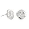 Astridandmiyu Knot Stud Earrings In Silver