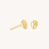 Astrid & Miyu Sale Molten Large Stud Earrings In Gold