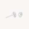 Astrid & Miyu Molten Large Stud Earrings In Silver