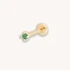 Astrid & Miyu New In Tsavorite Claw Set Piercing Stud In Solid Gold