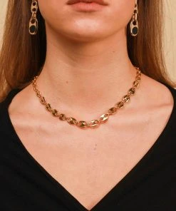 Astrid & Miyu Mariner Chain Necklace In Gold Sale