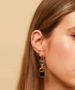 Astrid & Miyu Sale Mariner Chain Stud Earrings In Gold