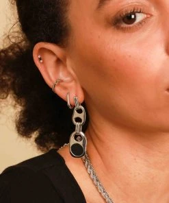 Astrid & Miyu Sale Mariner Chain Stud Earrings In Silver