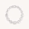 Astrid & Miyu Mariner Chain Bracelet In Silver 1 Astrid & Miyu Mariner Chain Bracelet In Silver