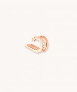 Astridandmiyu Mini Illusion Crystal Ear Cuff In Rose Gold Sale