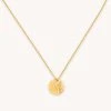 Astrid & Miyu Molten Coin Pendant Necklace In Gold