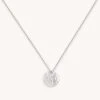 Astrid & Miyu Molten Coin Pendant Necklace In Silver Necklaces