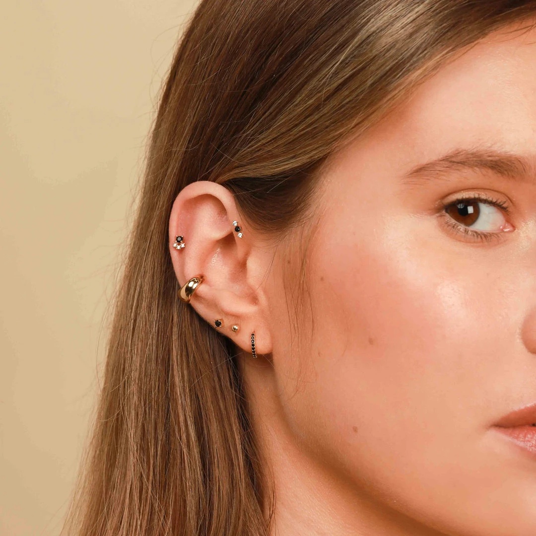 Astrid & Miyu Molten Ear Cuff In Gold 6 Astrid & Miyu Molten Ear Cuff In Gold