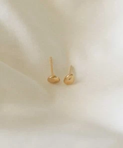 Astrid & Miyu Sale Molten Large Stud Earrings In Gold