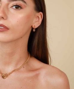 Astrid & Miyu Molten Stacking Set In Gold