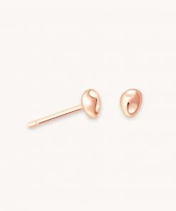 Astridandmiyu Molten Small Stud Earrings In Rose Gold
