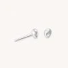 Astridandmiyu Molten Small Stud Earrings In Silver 2 Astridandmiyu Molten Small Stud Earrings In Silver