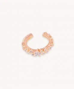 Astridandmiyu Mystic Star Ear Cuff In Rose Gold