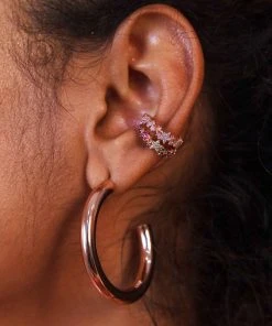 Astridandmiyu Mystic Star Ear Cuff In Rose Gold