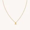 Astrid & Miyu Best Sellers A Initial Pendant Necklace In Gold With A