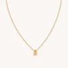 Astrid & Miyu B Initial Pendant Necklace In Gold With B