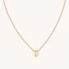 Astrid & Miyu D Initial Pendant Necklace In Gold With D