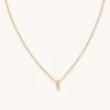Astrid & Miyu Pendant Necklaces I Initial Pendant Necklace In Gold With I