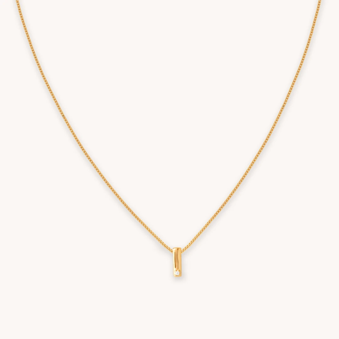 Astrid & Miyu Pendant Necklaces I Initial Pendant Necklace In Gold With I 3 Astrid & Miyu Pendant Necklaces I Initial Pendant Necklace In Gold With I