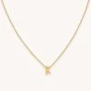 Astrid & Miyu K Initial Pendant Necklace In Gold With K