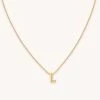 Astrid & Miyu L Initial Pendant Necklace In Gold With L Pendant Necklaces