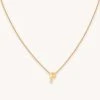 Astrid & Miyu P Initial Pendant Necklace In Gold With P Pendant Necklaces
