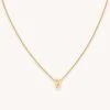 Astrid & Miyu V Initial Pendant Necklace In Gold With V
