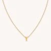 Astrid & Miyu Pendant Necklaces Y Initial Pendant Necklace In Gold With Y