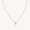 Astrid & Miyu B Initial Pendant Necklace In Rose Gold With B 2 Astrid & Miyu B Initial Pendant Necklace In Rose Gold With B