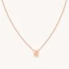 Astrid & Miyu N Initial Pendant Necklace In Rose Gold With N Pendant Necklaces