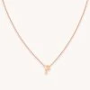 Astrid & Miyu Pendant Necklaces P Initial Pendant Necklace In Rose Gold With P