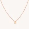 Astrid & Miyu Pendant Necklaces Q Initial Pendant Necklace In Rose Gold With Q 1 Astrid & Miyu Pendant Necklaces Q Initial Pendant Necklace In Rose Gold With Q