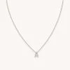 Astrid & Miyu A Initial Pendant Necklace In Silver With A 1 Astrid & Miyu A Initial Pendant Necklace In Silver With A