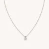 Astrid & Miyu Pendant Necklaces B Initial Pendant Necklace In Silver With B